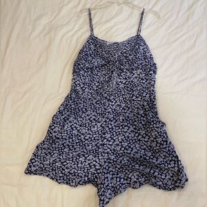 Navy Floral Romper